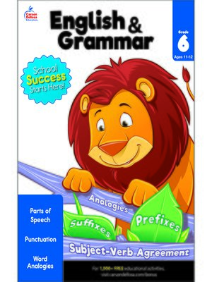 cover image of English & Grammar, Grade 6